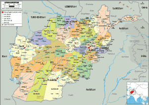 POLITICAL Map of Afghanistan