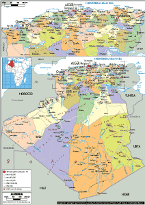 POLITICAL Map of Algeria