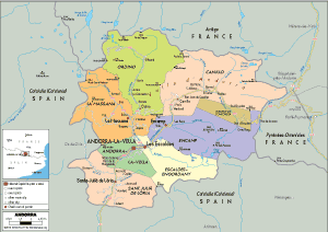 POLITICAL Map of Andorra