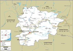 ROAD Map of Andorra