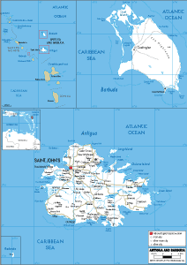 ROAD Map of Antigua and Barbuda
