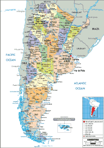 POLITICAL Map of Argentina