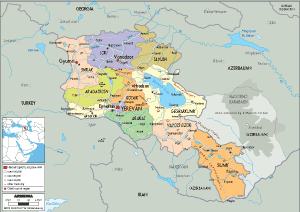 POLITICAL Map of Armenia