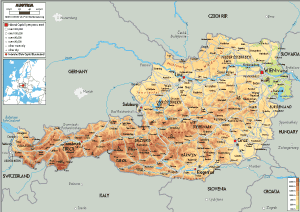PHYSICAL Map of Austria