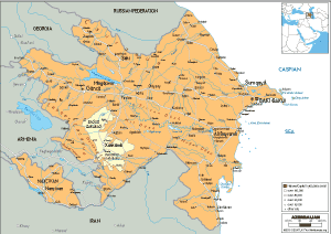 POLITICAL Map of Azerbaijan