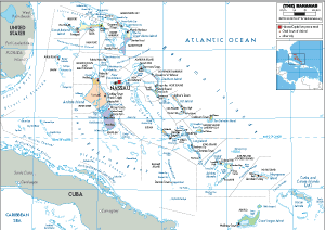 POLITICAL Map of Bahamas