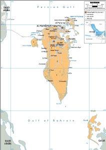 POLITICAL Map of Bahrain