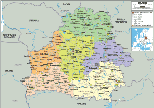 POLITICAL Map of Belarus