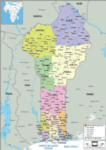 POLITICAL Map of Benin