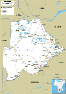 ROAD Map of Botswana