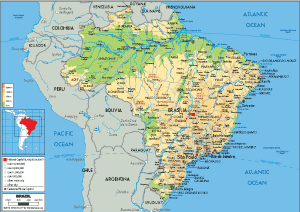 PHYSICAL Map of Brazil