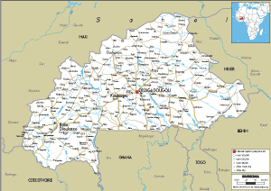 ROAD Map of Burkina Faso