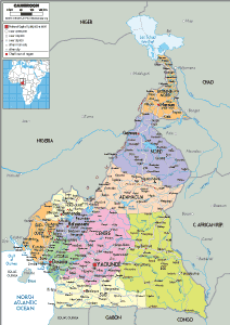 POLITICAL Map of Cameroon