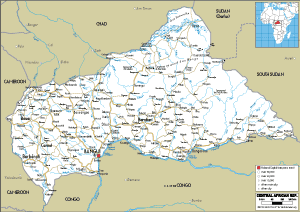 ROAD Map of the Central African Republic
