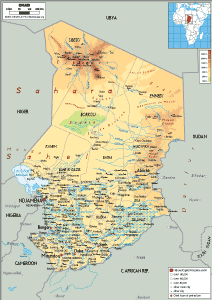 PHYSICAL Map of Chad
