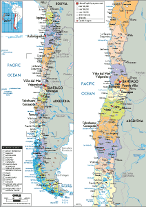 POLITICAL Map of Chile