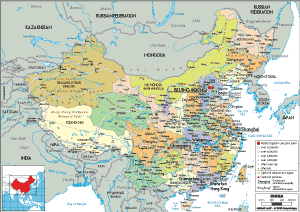 POLITICAL Map of China