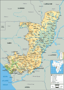 PHYSICAL Map of Congo