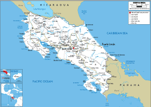 ROAD Map of Costa Rica