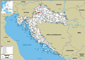 ROAD Map of Croatia