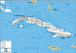 ROAD Map of Cuba