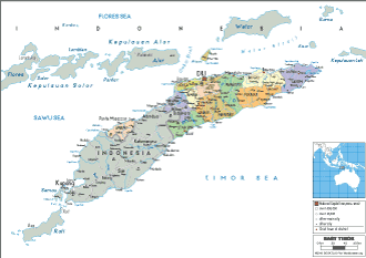 POLITICAL Map of Timor-Leste