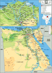 PHYSICAL Map of Egypt