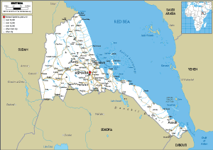 ROAD Map of Eritrea