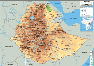 PHYSICAL Map of Ethiopia