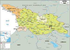 POLITICAL Map of Georgia