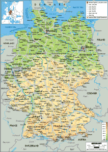 PHYSICAL Map of Germany