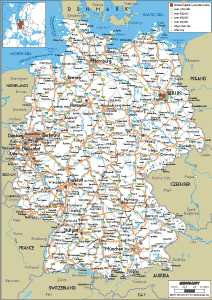 ROAD Map of Germany