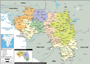 POLITICAL Map of Guinea