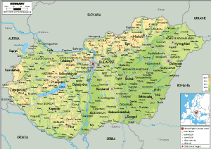 PHYSICAL Map of Hungary