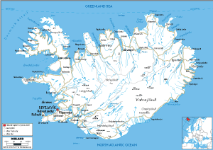 ROAD Map of Iceland