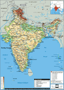 PHYSICAL Map of India