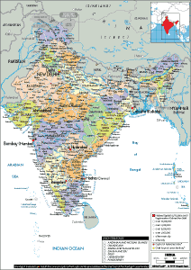 POLITICAL Map of India