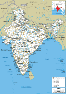 ROAD Map of India