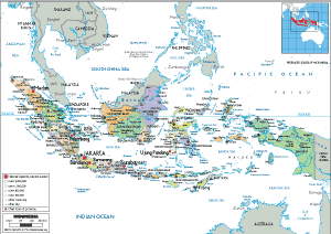 POLITICAL Map of Indonesia