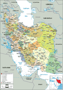 POLITICAL Map of Iran