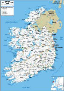 ROAD Map of Ireland