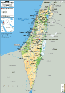 PHYSICAL Map of Israel