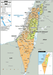 POLITICAL Map of Israel