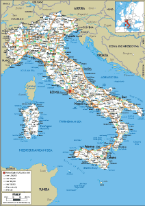 ROAD Map of Italy