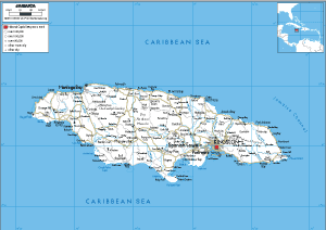 ROAD Map of Jamaica