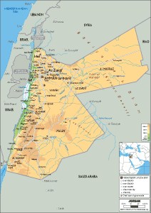 PHYSICAL Map of Jordan
