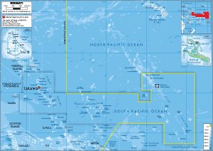 PHYSICAL Map of Kiribati