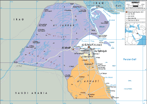 POLITICAL Map of Kuwait