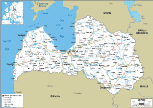 ROAD Map of Latvia