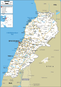 ROAD Map of Lebanon